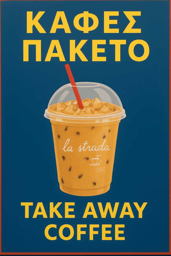 Frappe: The Cold Coffee Classic With Greek Roots 6 Greek Takeaway Iced Coffee Poster