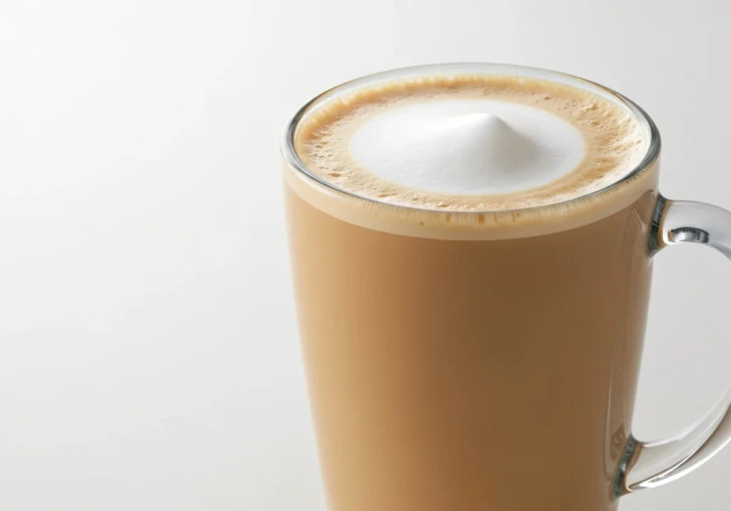 How Much Milk Is In A Venti Latte: Your Complete Starbucks Guide 5 Latte In A Clear Glass Mug With A Smooth Dome Of Milk Foam