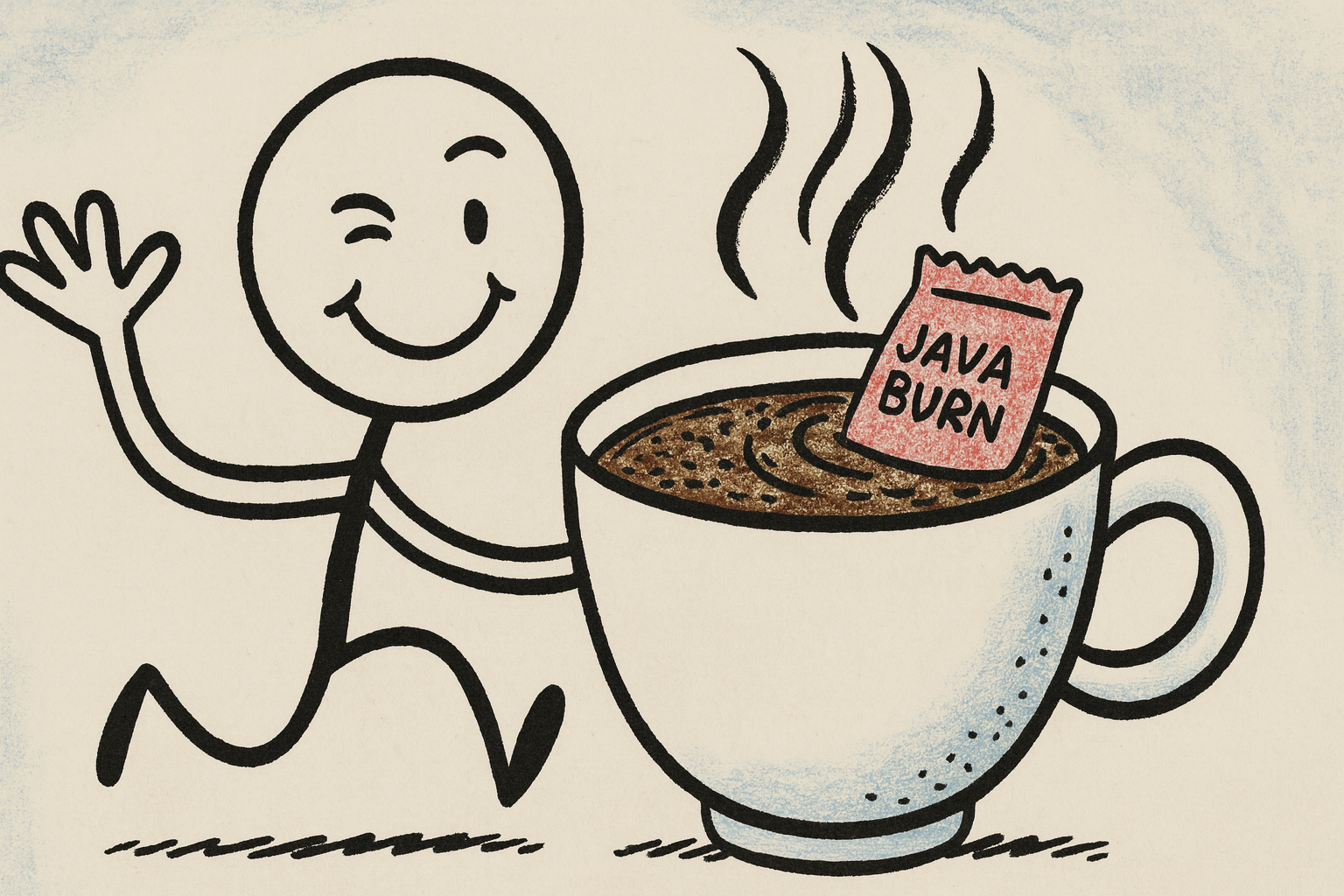 Java Burn Review 2025: My Honest Take On This Metabolism-Boosting Coffee Powder 3 Stick Figure With Large Coffee Cup