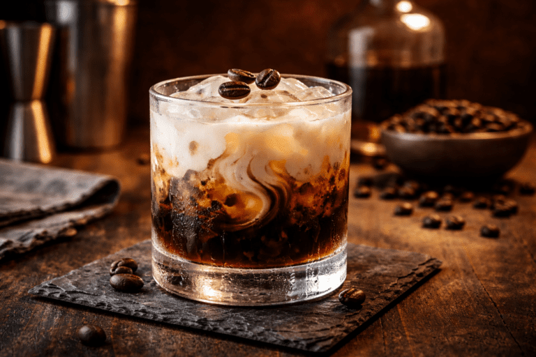 white russian coffee cocktail
